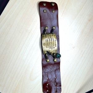 Leather Lenny and Eva bracelet